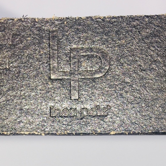 LINEA PELLE wide black punched leather belt - Picture 2 of 11